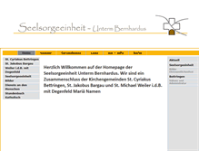 Tablet Screenshot of kirche.seelsorgeeinheit-unterm-bernhardus.de